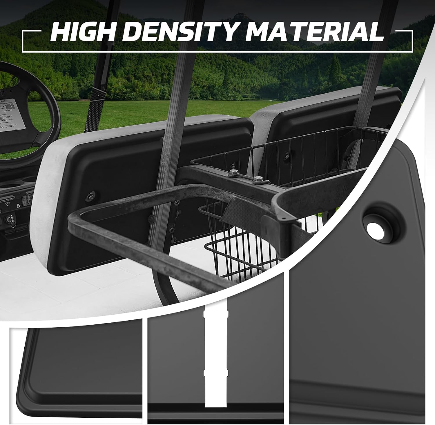 Golf Cart Seat Back Cap for Yamaha G14 G16 G19 G20 G22 Accessories, Black Seat Back Shell Cover Assembly, 2PCS