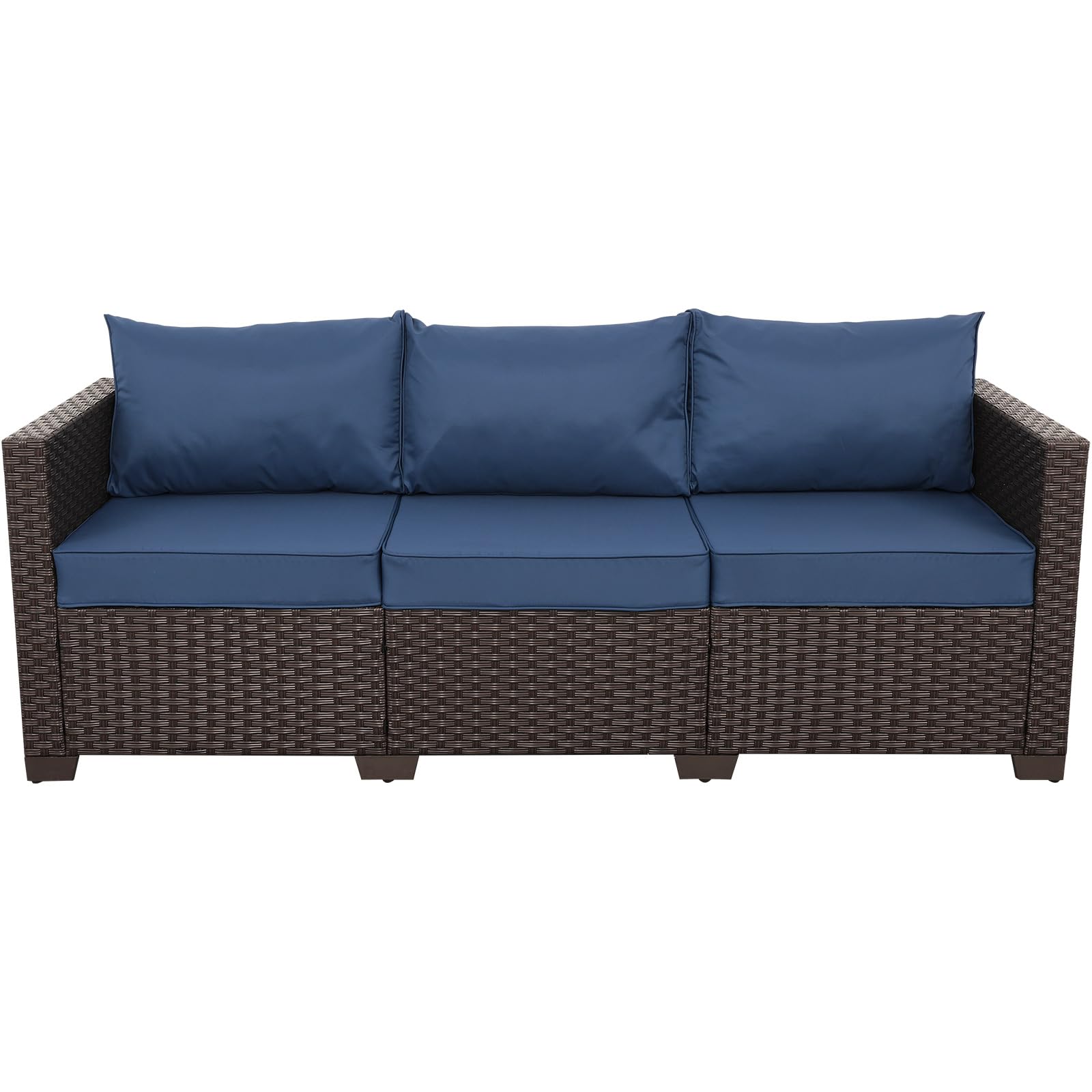 Rattaner 3-Seat Wicker Sofa