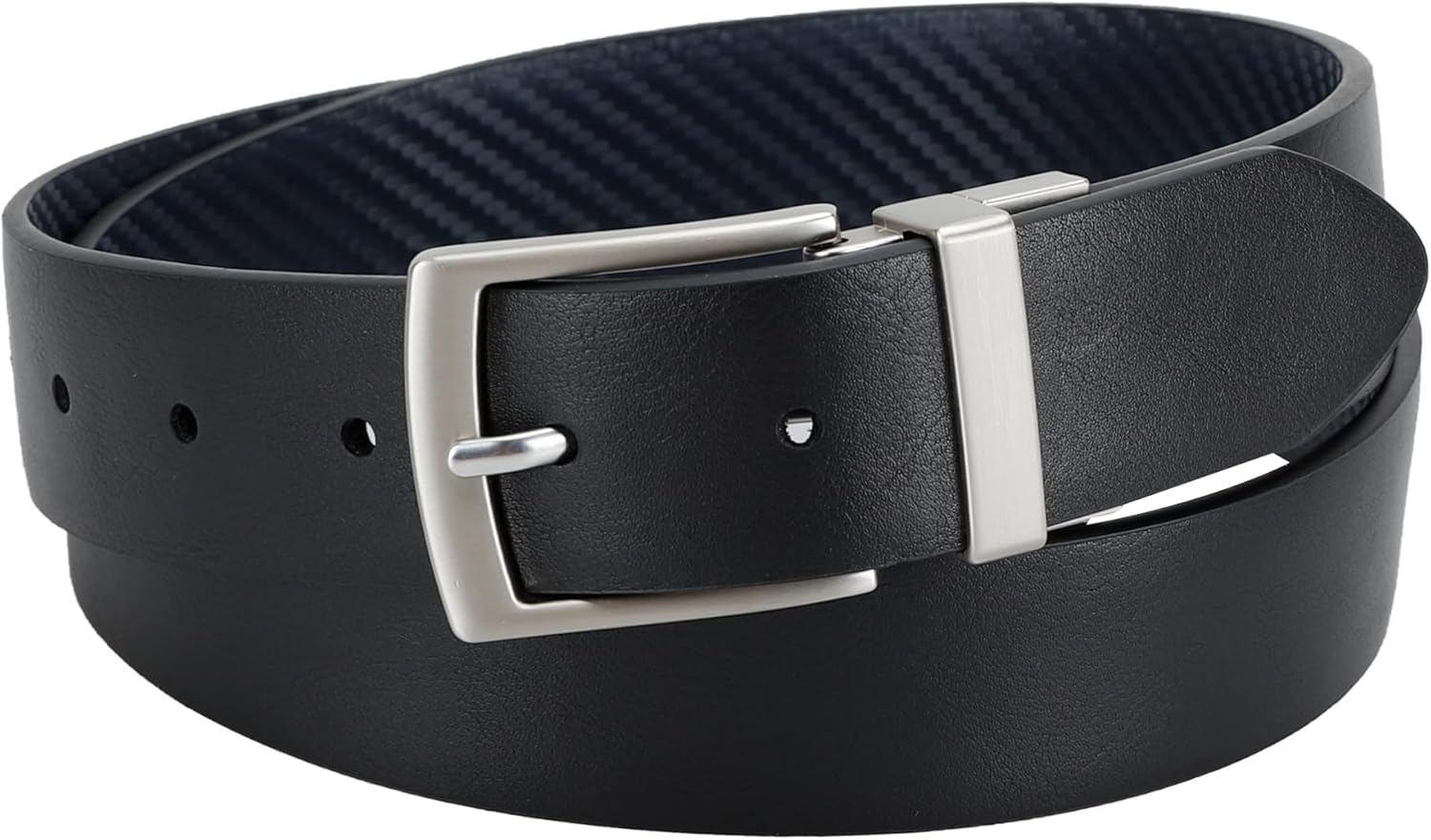 Haggar Men's 2-in-1 Reversible Leather Belt for Dress Pants, Jeans, Khakis - Classic, Textured, Casual, Sport