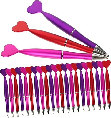 OHPHCALL 48 bolígrafos con forma de corazón, bolígrafos de mensaje, suministros de oficina, bolígrafo de escritura, accesorios para el hogar,
