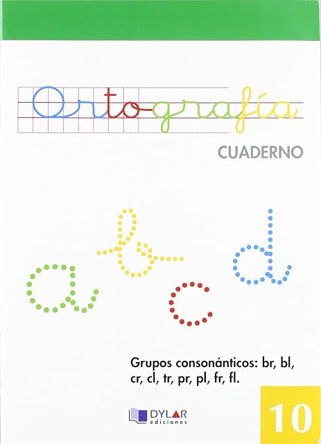 Portada de Escritura 10 - Grupos Consonánticos: Gr Gl Tl Dr. Sonidos: C Z Q; R Rr