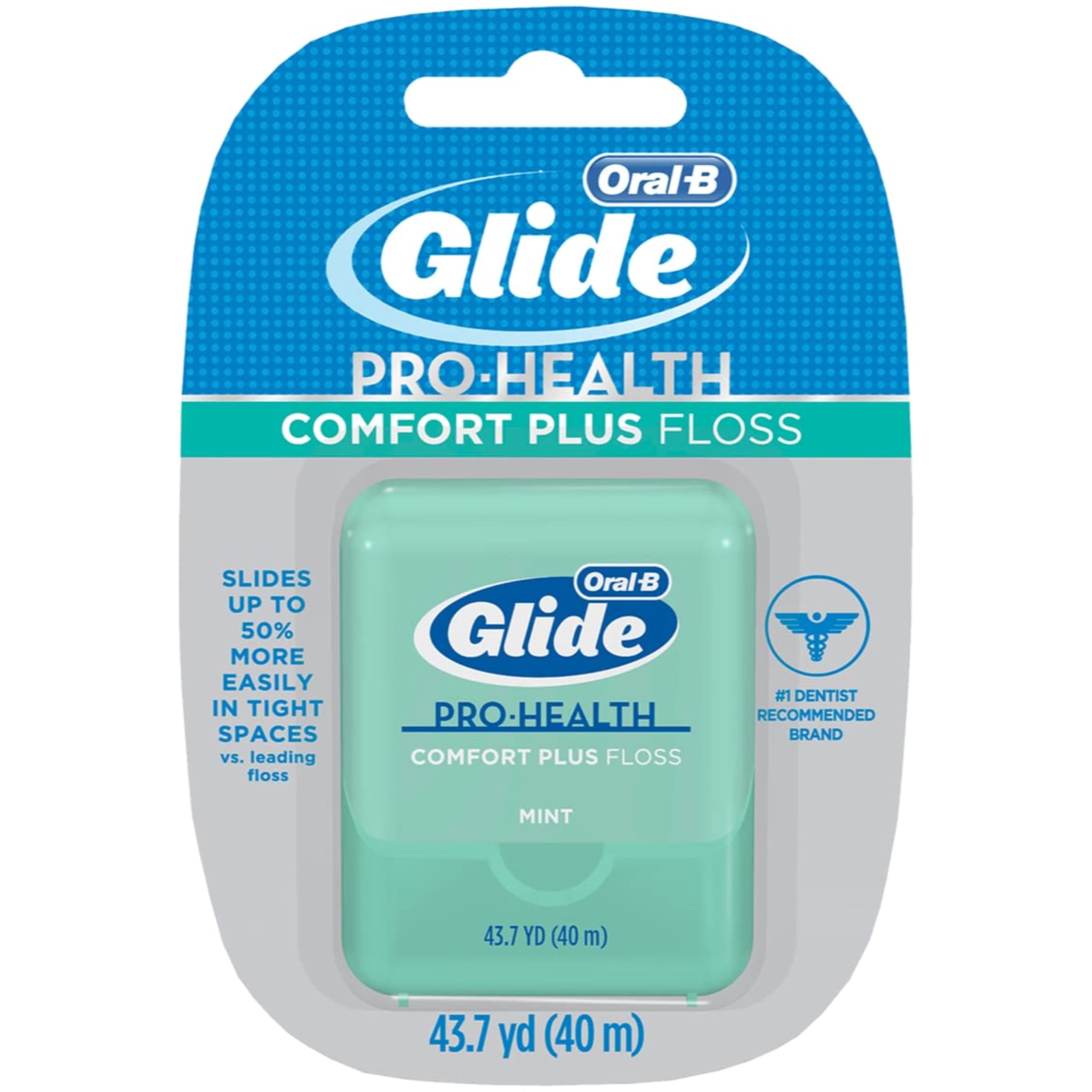 Oral B Glide Comfort Plus Dental Floss Mint 43.7 Yd