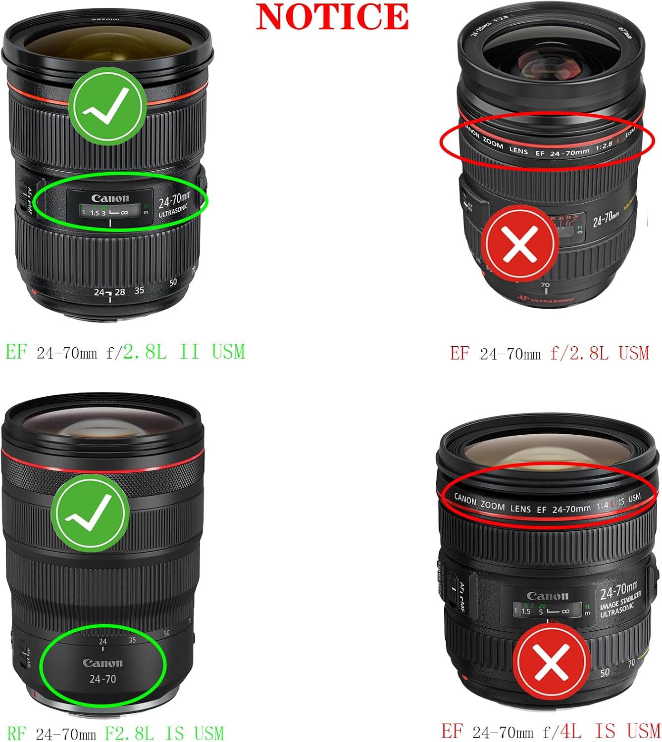 82mm Lens Cap Cover for Canon RF 24-70mm F2.8 L is USM,RF15-35mm F2.8 L is USM,EF 24-70 mm f/2.8LII USM(Not for EF24-70mm f/2.8L USM),HUIPUXIANG[2 Pack]