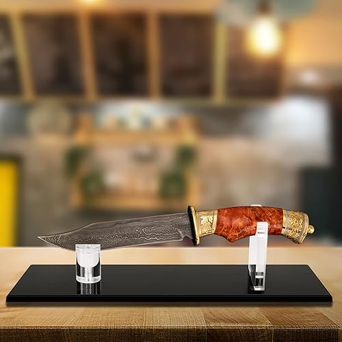Miniatura 4 de 2 piezas de soporte de exhibición de cuchillos de acrílico para cuchillos de escritorio, soporte de cuchillo único para decoración del hogar (base