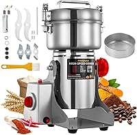FYRVEXENZI 3000W Electric Grain Grinder 800g Stainless Steel Mill - High-Speed Pulverizer for Flour, Nuts, Rice, Grains & Spices