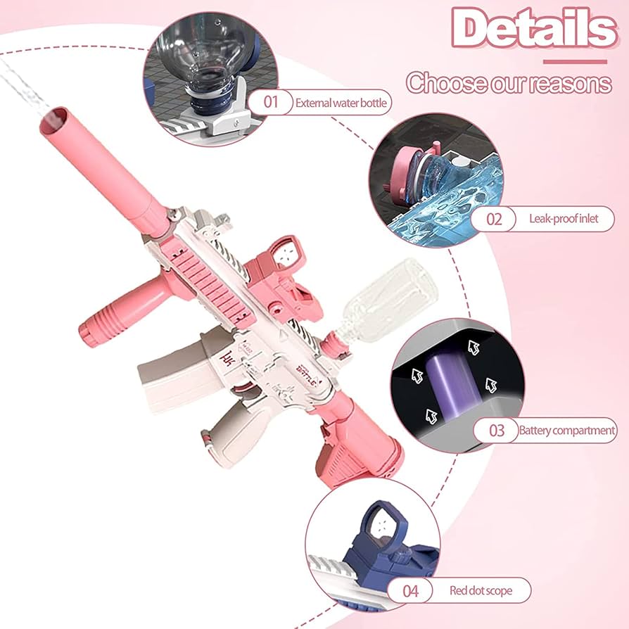 Amazon | 水ピストル 電動水スプレーガン 充電式 電動水鉄砲