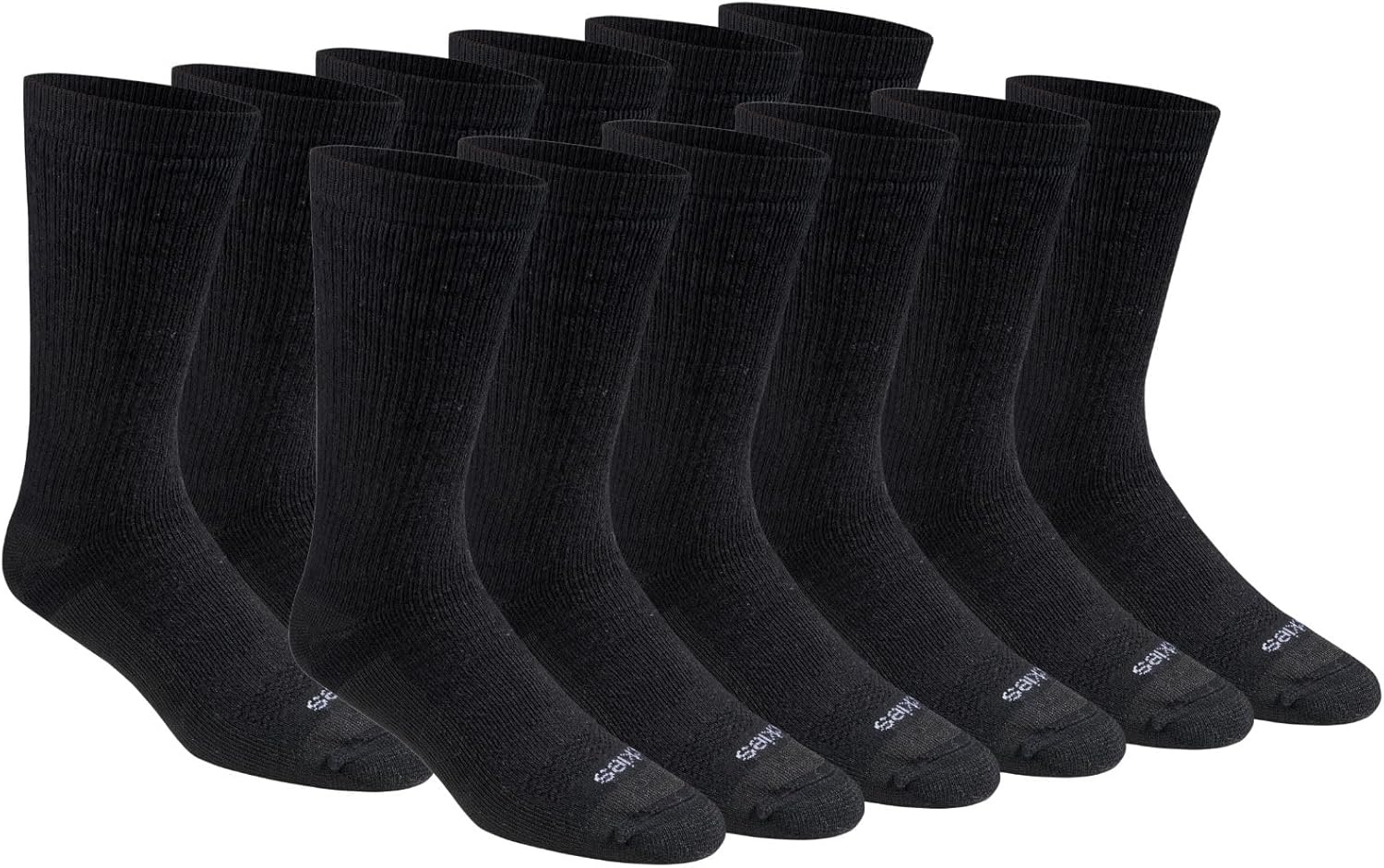Dickies Men's Dri-tech Moisture Control Max Full Cushion Crew Socks, Available in M-xl (6, 12 Pairs)
