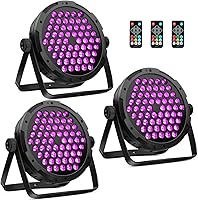 Vista 9 de Luces de escenario RGB de 60 LED, 90 W, regulables, multimodos activados por sonido, control remoto y DMX, fácil configuración, luces elevadas