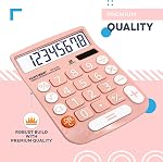 Calculatrice de bureau CATIGA 8 chiffres avec alimentation solaire et affichage LCD, grands boutons, pour la maison, le bureau, l'école, la classe et les affaires, 4 fonctions petites calculatrices de base pour le bureau, CD-8185