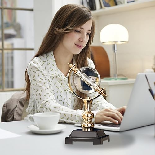 Miniatura 5 de World Globe with Crystal Sphere Stand, Luxury Desktop Decor, 11 Inch Crystal Ball for Office Home