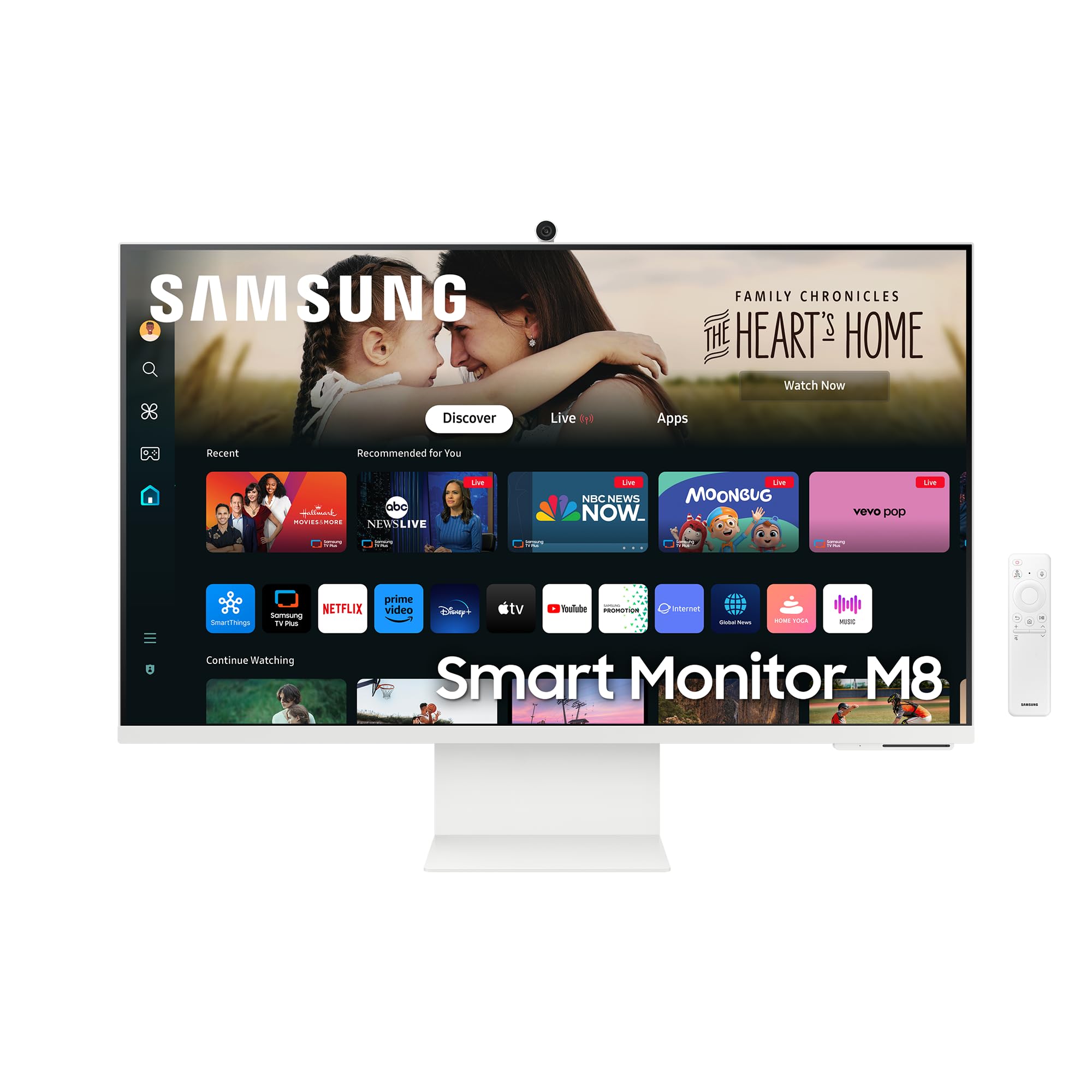 Samsung Smart Monitor M8 32'' – Flat 4K UHD con Smart Hub e Gaming Hub