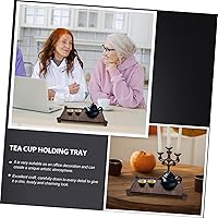 Vista 4 de Ciieeo 1 bandeja de bambú para servir, bandeja de té y desayuno, perfecta para exhibir tetera, se puede utilizar como regalo