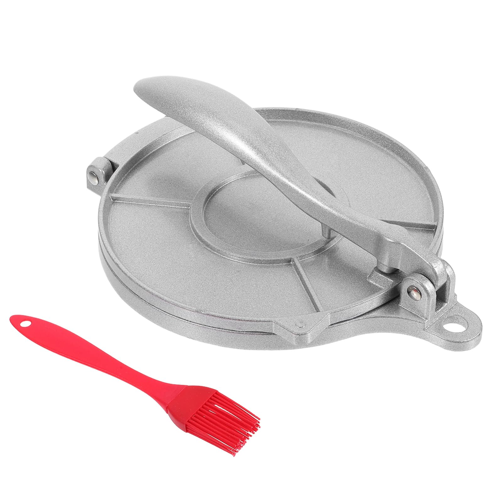 Cabilock Tortilla Maker Pie Press Multi-function Manual Dough Press Machine Dumpling Maker Tool for Homemade Pastry and Pizza Dough with Silicone Brush