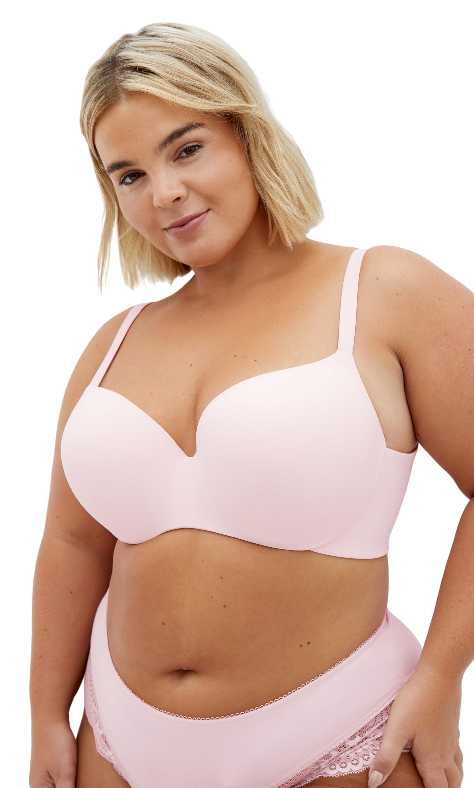 City Chic Women's Bra-Bodycon Contour Push, Pink Icing, 46DD