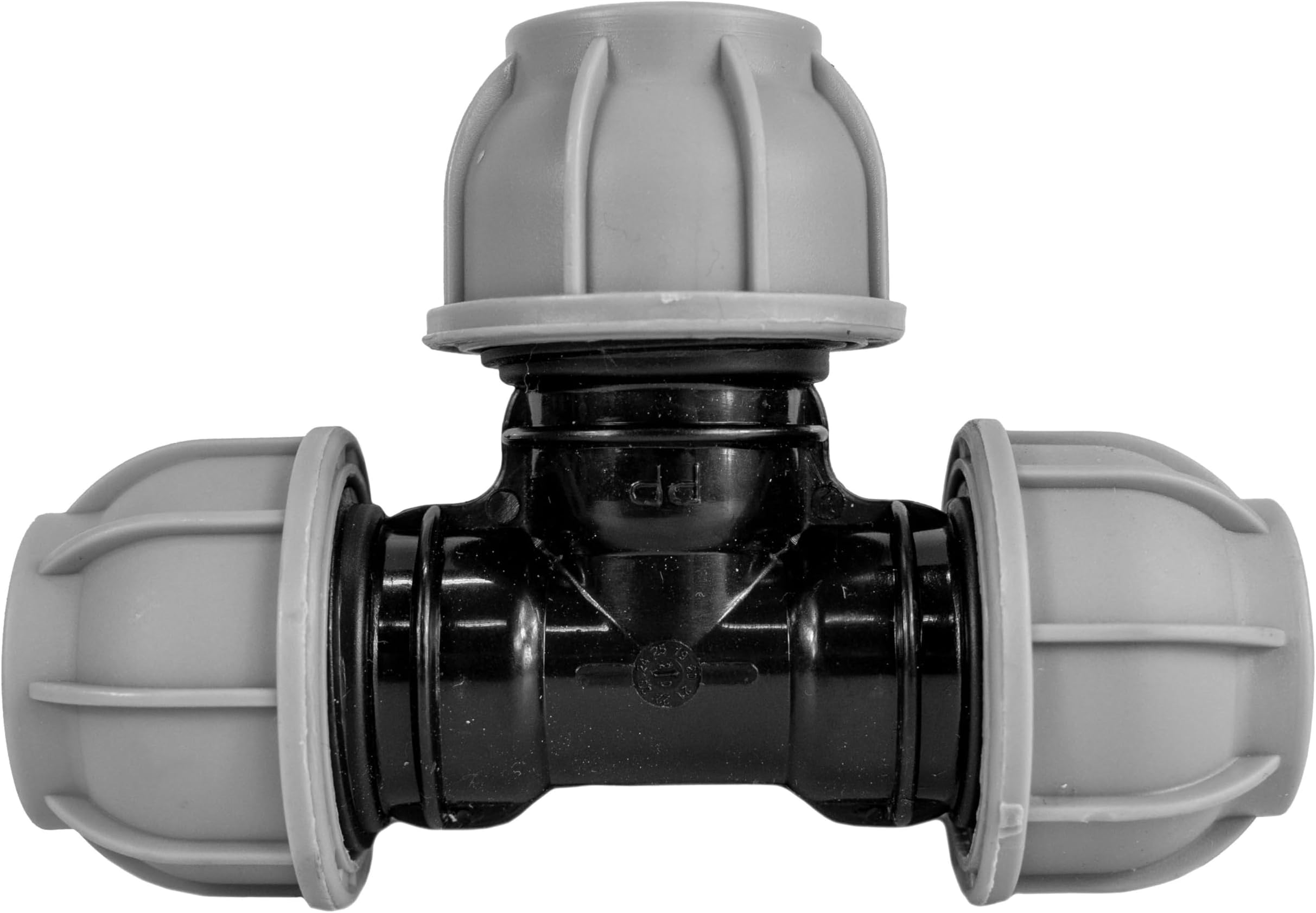 MDPE Compression Fitting PN10 - Tee 25mm x 25mm x 25mm - Durable Pipe Connector for Water Supply and Irrigation Systems