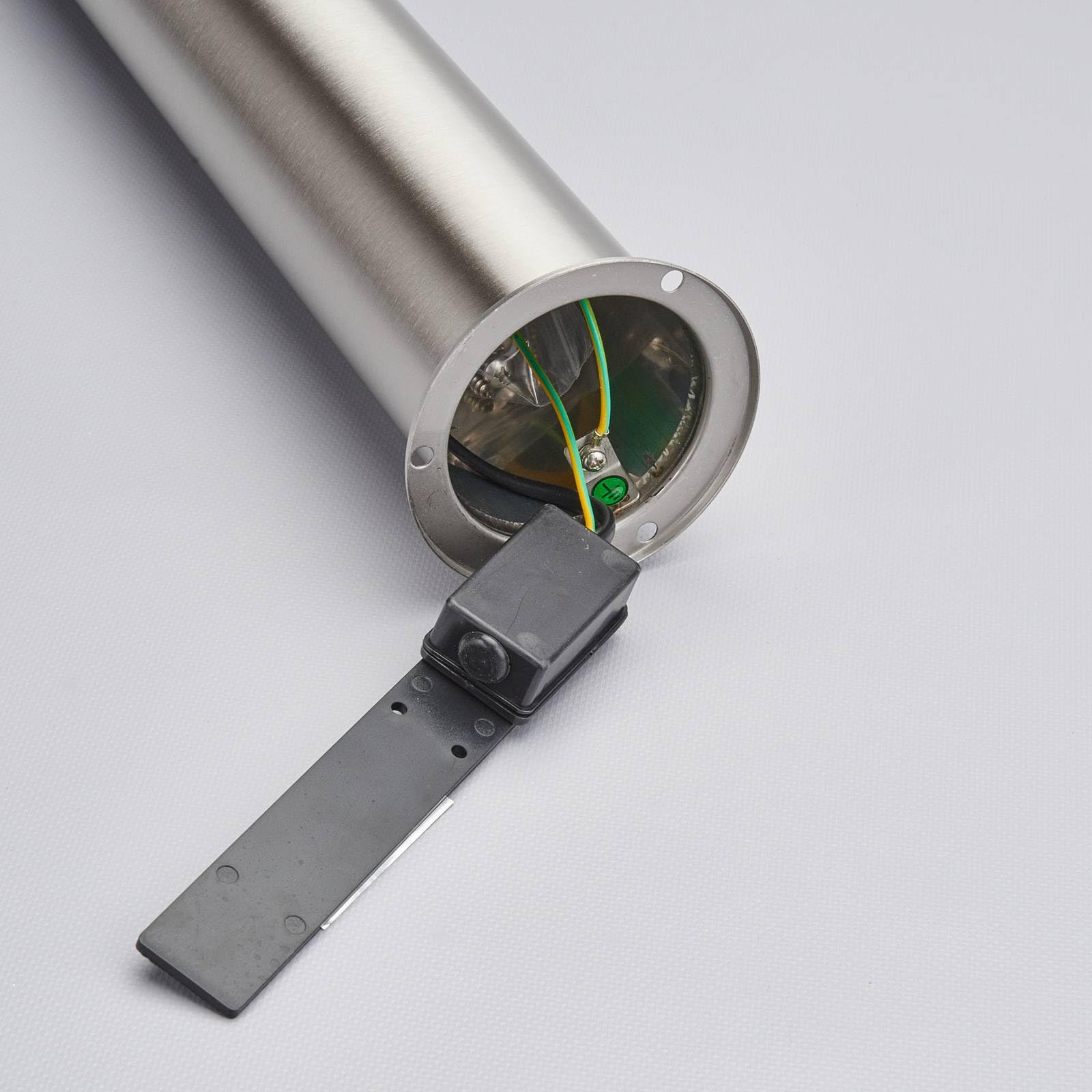 Lindby Lampada LED da esterni (Moderno) colore Grigio, in Acciaio Inox lampadina inclusa lampioncino paletto luminoso lampada viale lampione