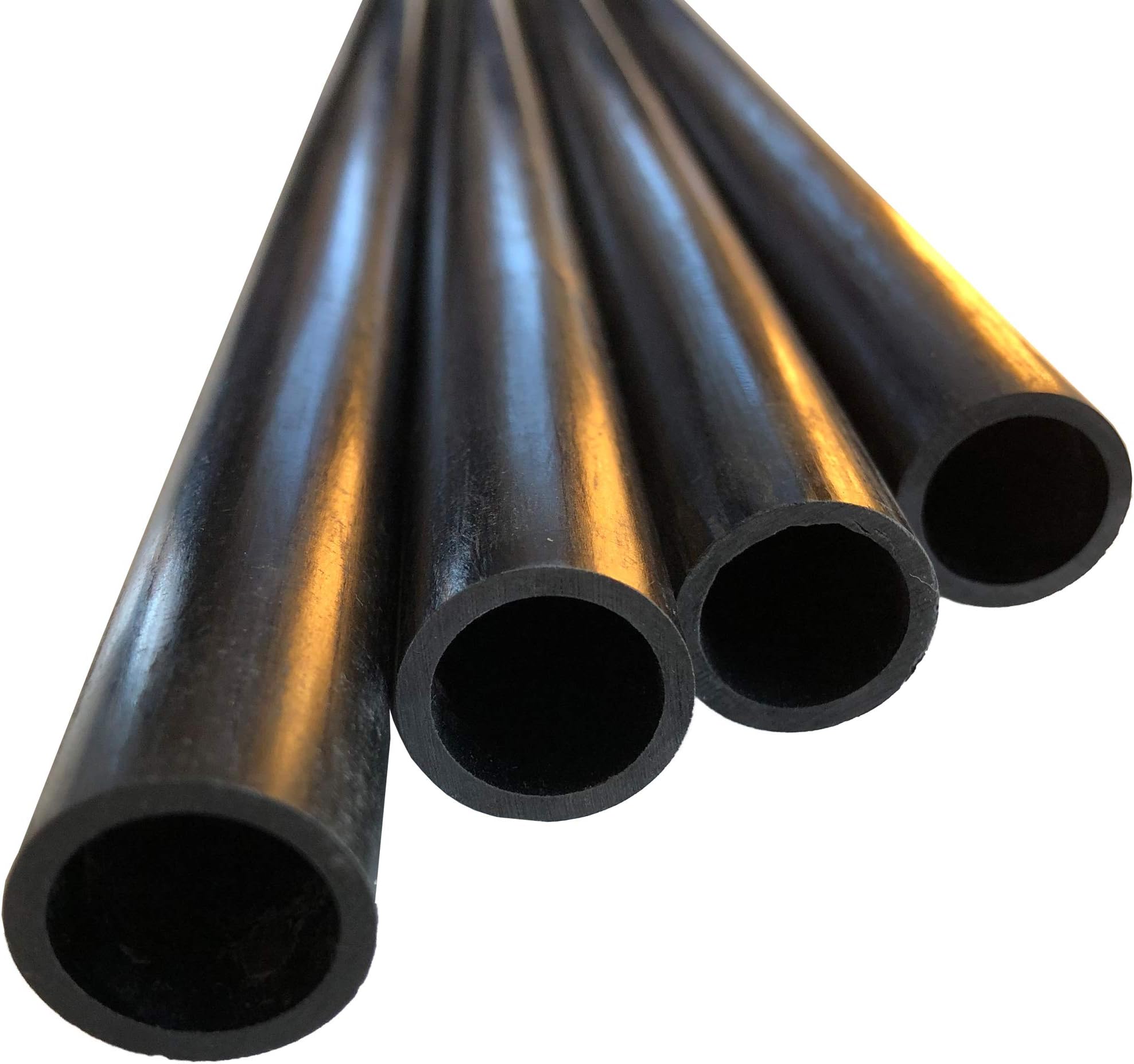 Carbon Fiber Tube - 6mm X 4mm x 1000mm – Pultruded Round Hollow Carbon Fiber rods Black Matte Finish - Pure Carbon Fibre Hollow Tube shafts - for RC Planes-Drones, Boat DIY Craft Projects