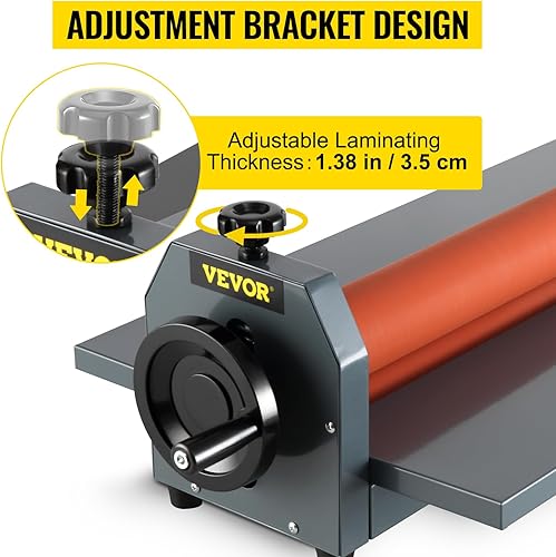 Miniatura 10 de VEVOR Máquina laminadora en frío de 29,5 pulgadas 0.394 in Película de vinilo manual Laminador en frío Laminador de rollo frío de presión de