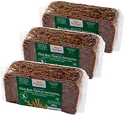 Pão Bio Triplo Stuttgart de centeio, trigo e aveia – 3 unidades 500g cada – Total 1,5 Kg