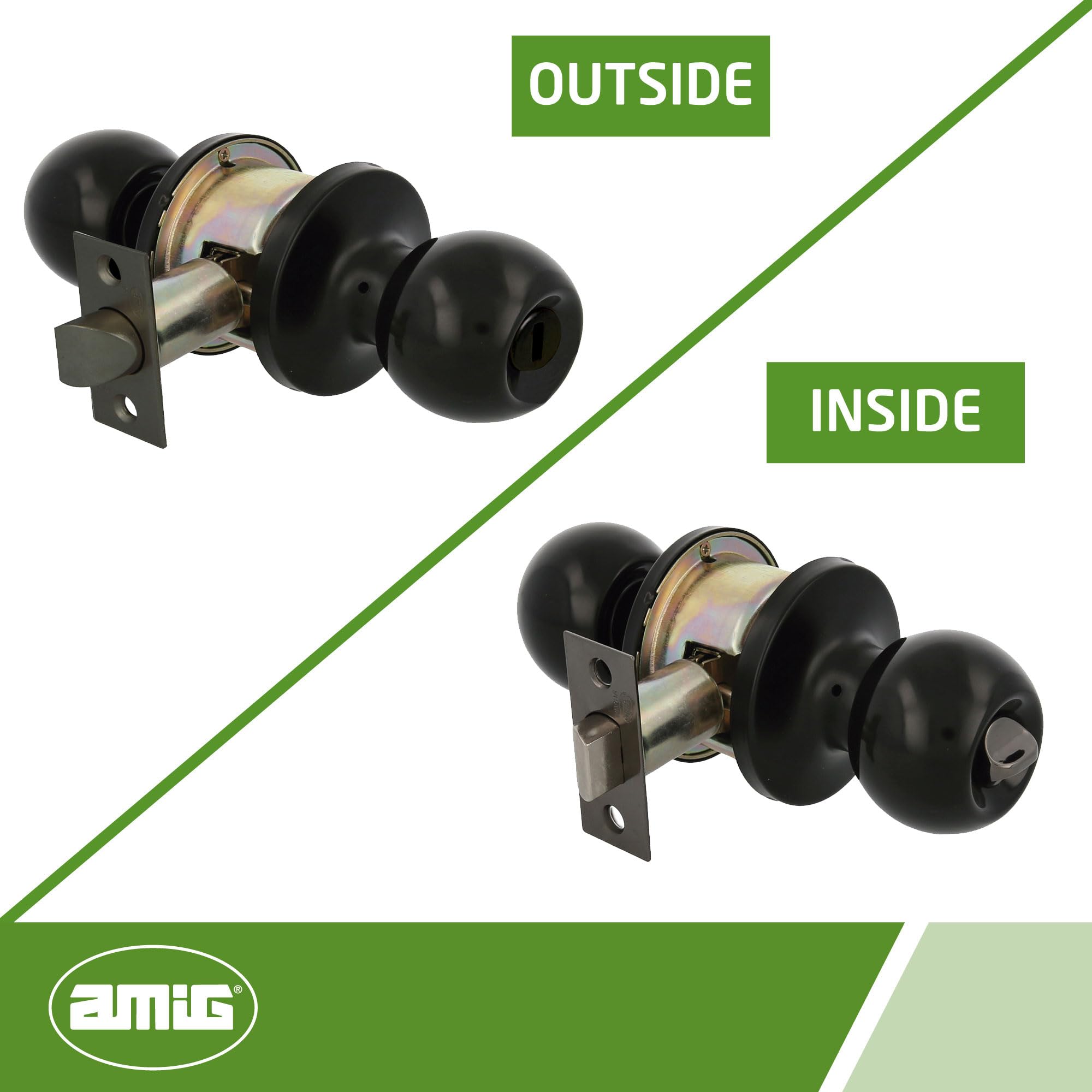 Amig 12307 Knob 612 Black Private, Schwarz - Image 2