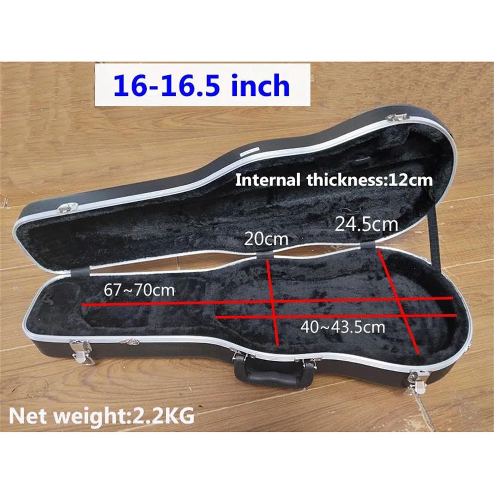 15 15,5 16 16,5 Pulgadas ABS Estuche Para Viola Mochila Ligera Caída Compresiva Y Caja Para Viola Estuche de violín profesional(16 and 16.5)