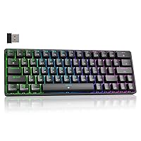 Dierya DK63 Tastiera Gaming Wireless con Interruttori Meccanica Clicky,60% Tastiera