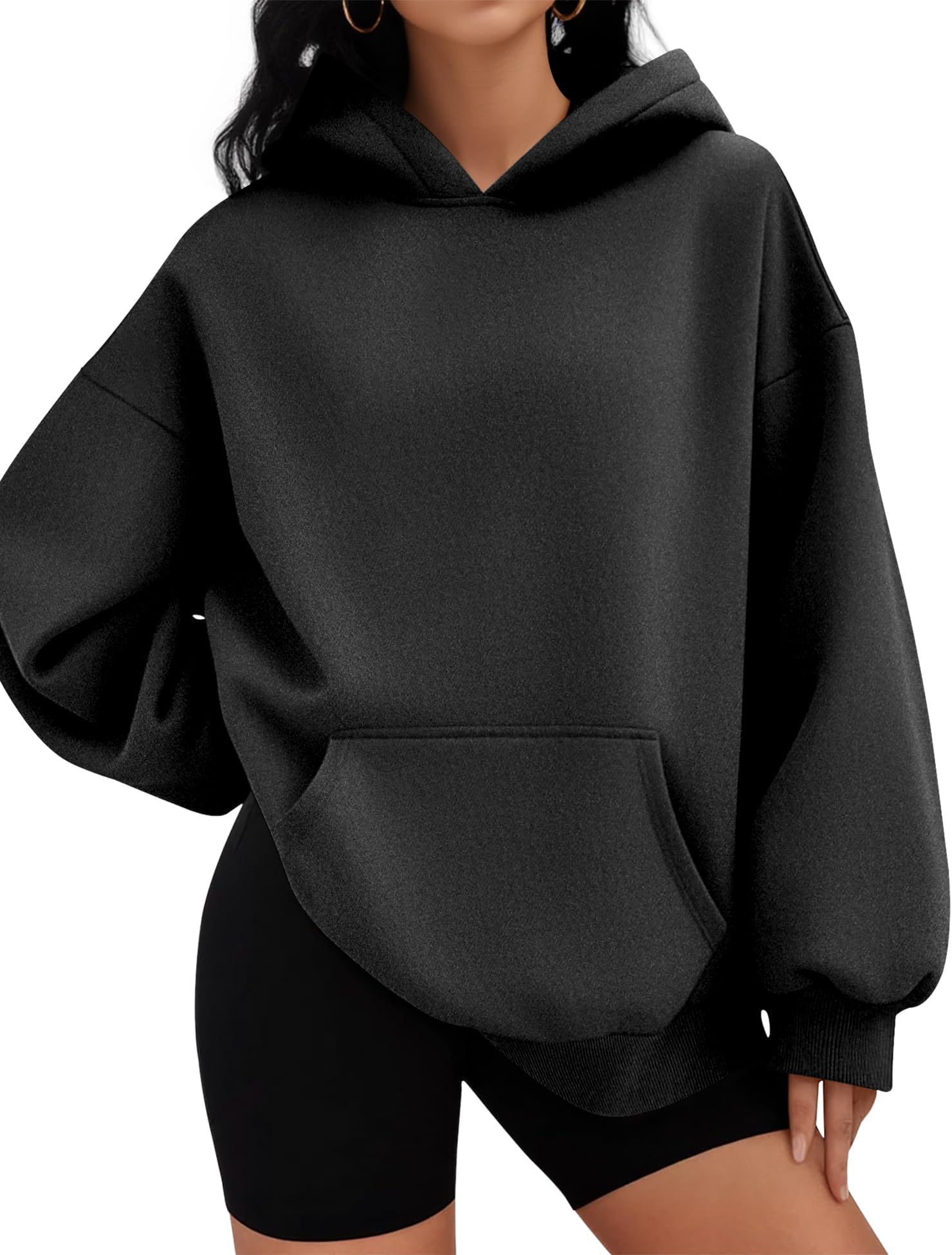 Hoodies for Women Oversized Sweatshirt Hooded Long Sleeve Casual Fleece Tops Pullover Sweater with Pocket