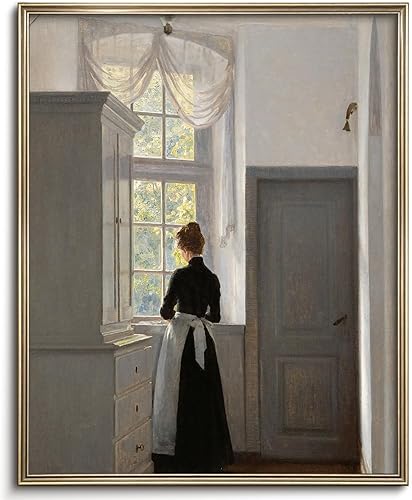 Miniatura 55 de Vodefoad Arte de pared vintage para árbol de Navidad, retro, neutro, antiguo, árbol de Navidad, pintura vintage de árbol de Navidad, impresión Árbol