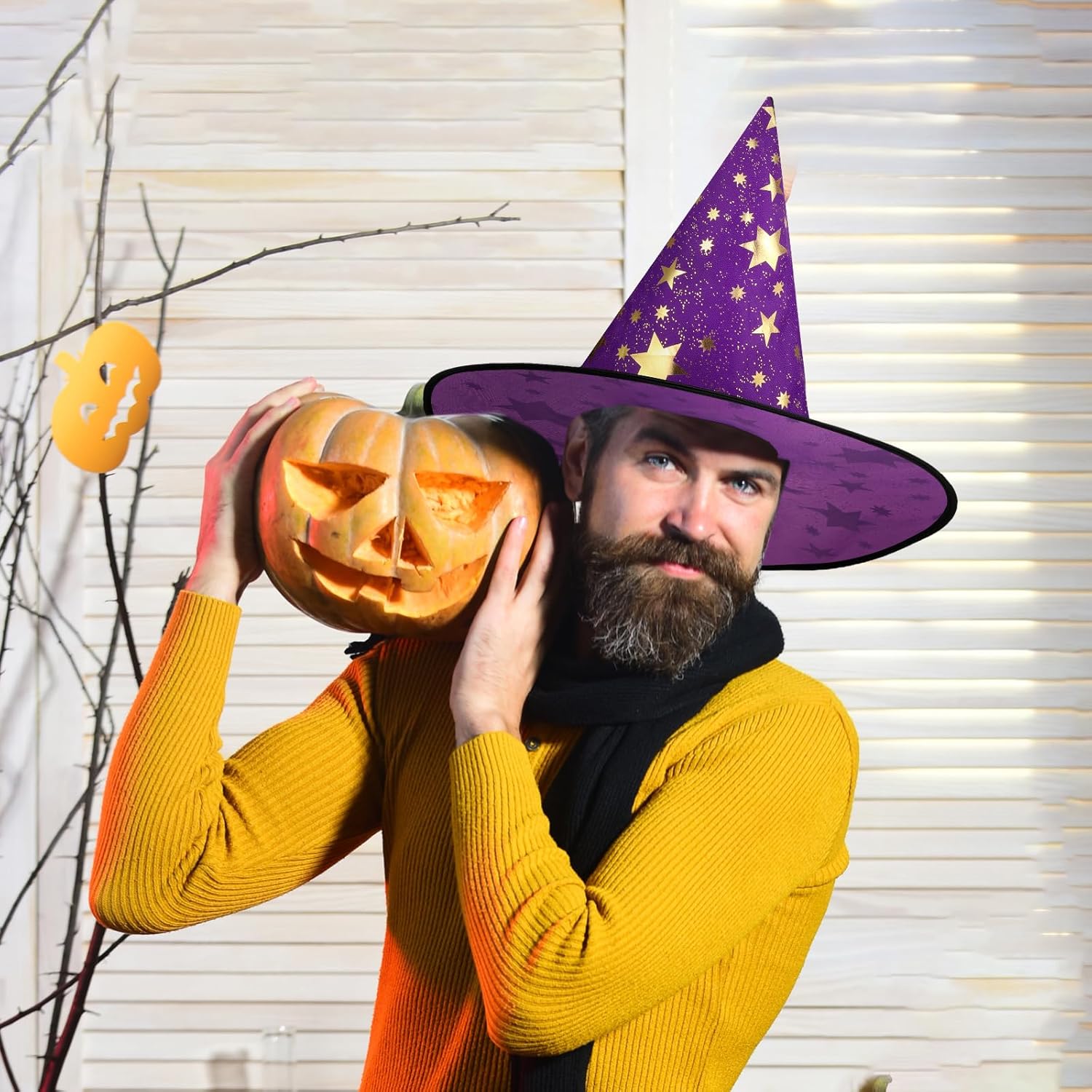 Patelai 24 Pieces Witch Hats Halloween Costumes for Women Modern Witch Hats Fancy Dress Party Decorations