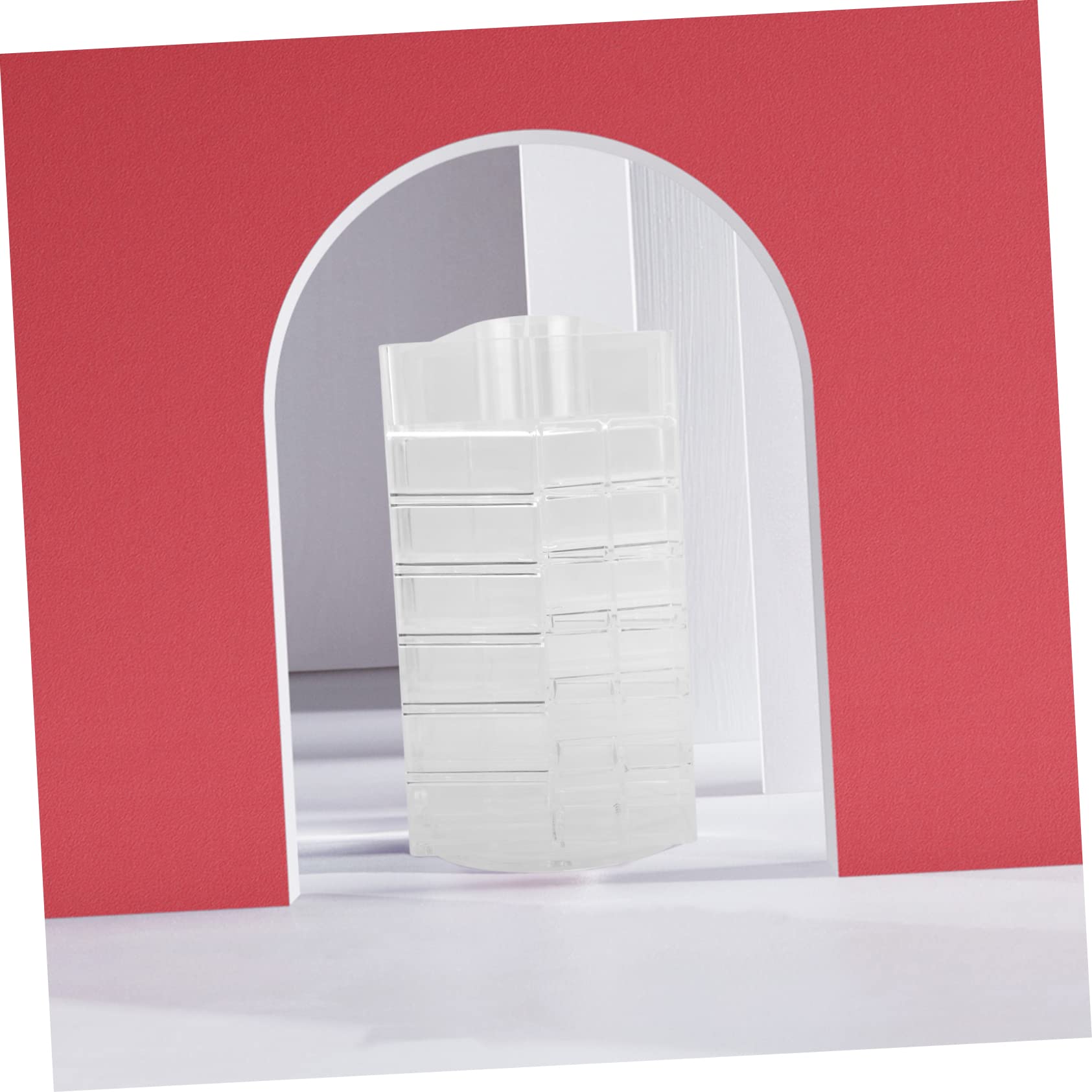 Porta Rossetti Organizer Rotante da Tavolo in Acrilico Trasparente | Espositore per Lucidalabbra, Supporto per Smalto e Piccoli Accessori, Uso su Vanity Bagno e Tavolo Cosmetici
