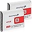 Fosmon 3.7V 1400mAh (Entièrement Décodé) pour NP-FG1 / NP-BG1 Remplacement Li-Ion Batterie (2 Pack), Conception pour Sony Cyb