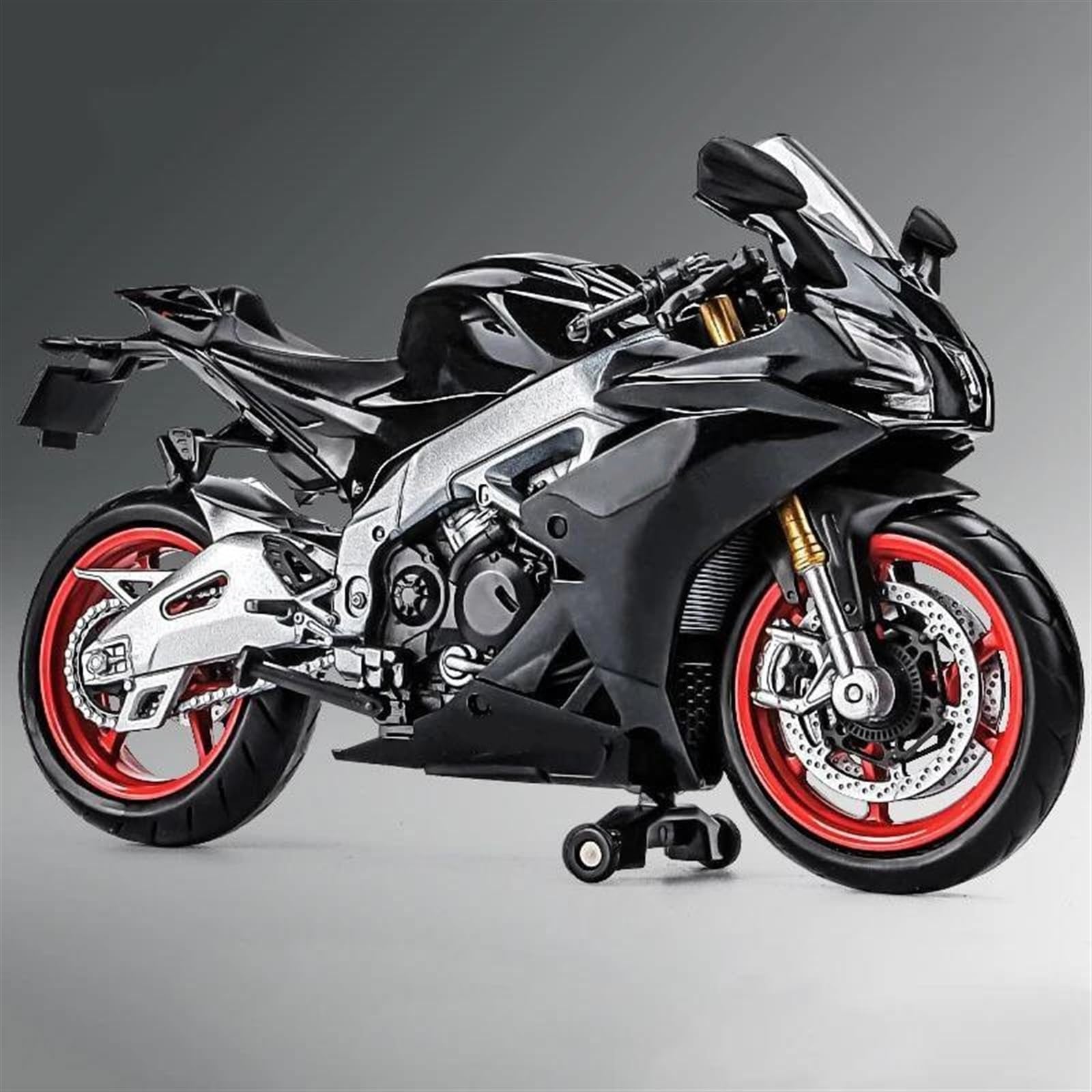 SEYXF Motorbike Toy Motorcycle Alloy Model Collection Toy Gift 1:12 for Aprilia RSV4 RR1000(Black no Box)