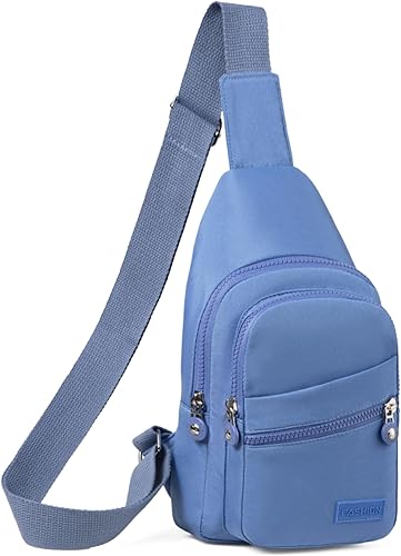 Miniatura 12 de Bolso Bandolera Pequeño, Bolsos de Hombro Cruzados para Mujeres, Mochila de Sling para Deportes al Aire Libre y Senderismo - Beige D Beige,Negro