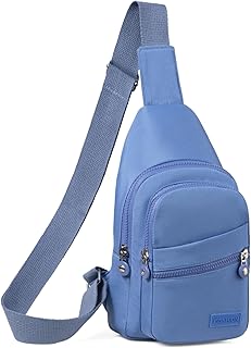 Banelu Small Sling Backpack Crossbody Sling Bag for Women, Chest Bag Daypack Fanny Pack Cross Body Bag for Outdoors Hiking Traveling - Blue