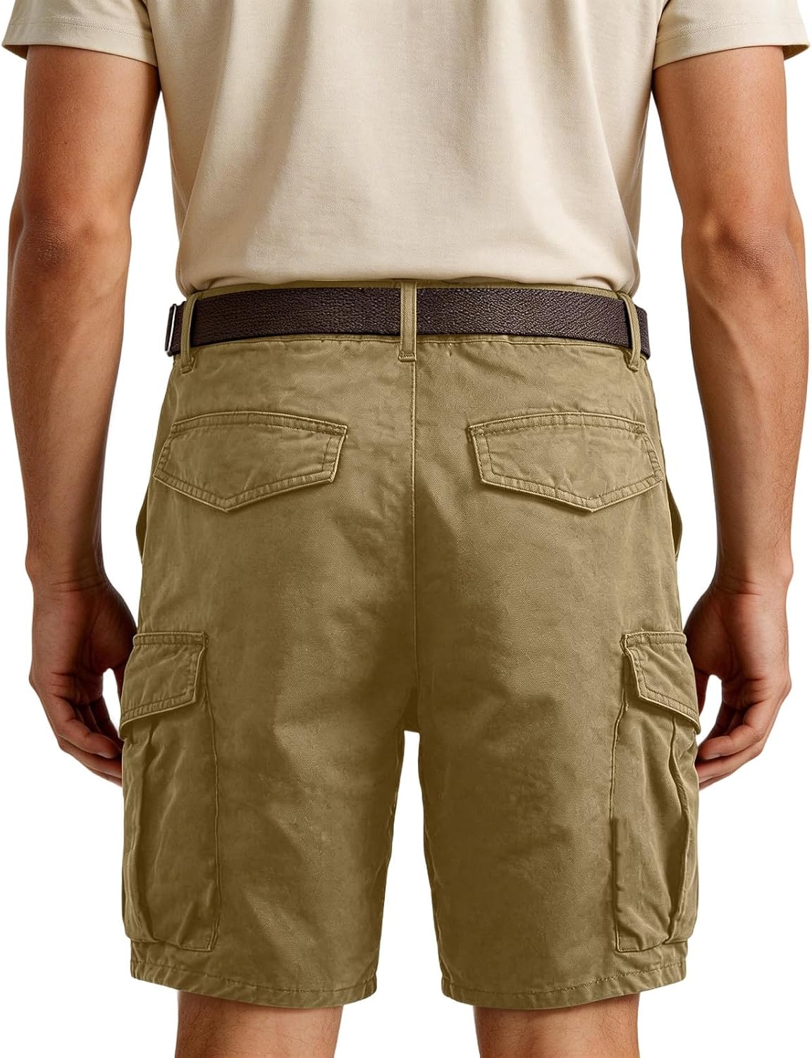Cargo Shorts for Men Size 38 Dryfit Plus Size Drawstring Tactical Hiking Bermuda Shorts Travel Tailored Twill Short