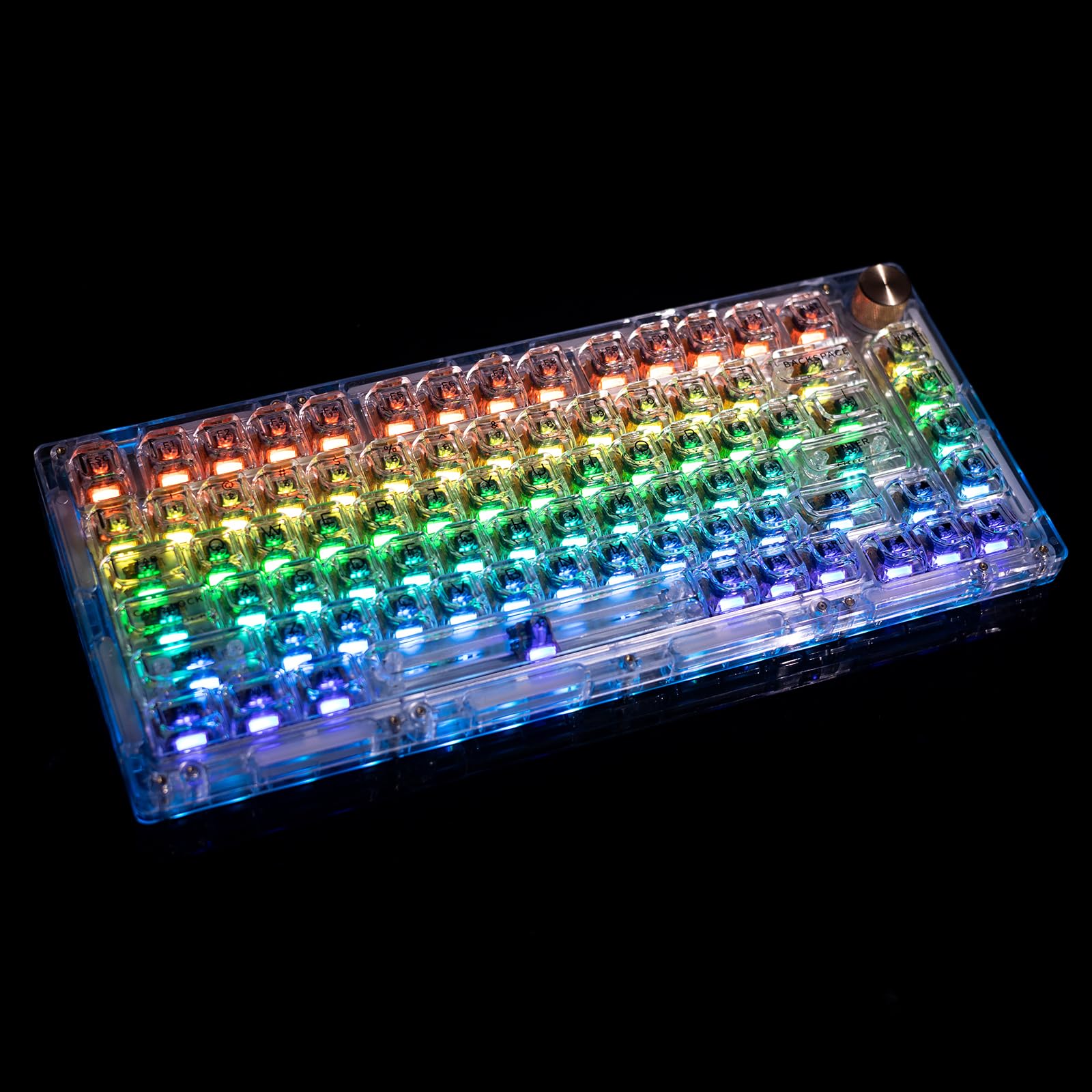 GK GAMAKAY Lot de 113 touches transparentes pour clavier mécanique MX Gateron Kailh Switch profil ASA SN75 98% 75%