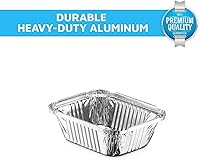 Vista 7 de MontoPack Bandejas Desechables para Llevar con Tapas Transparentes Recipientes de Alimentos de Papel de Aluminio con Capacidad de 1 lb con Sello