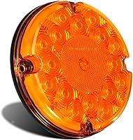 Vista 7 de Partsam 2 luces traseras LED redondas de 7 pulgadas para remolque, 17 luces LED impermeables para estacionamiento, luces intermitentes con juntas