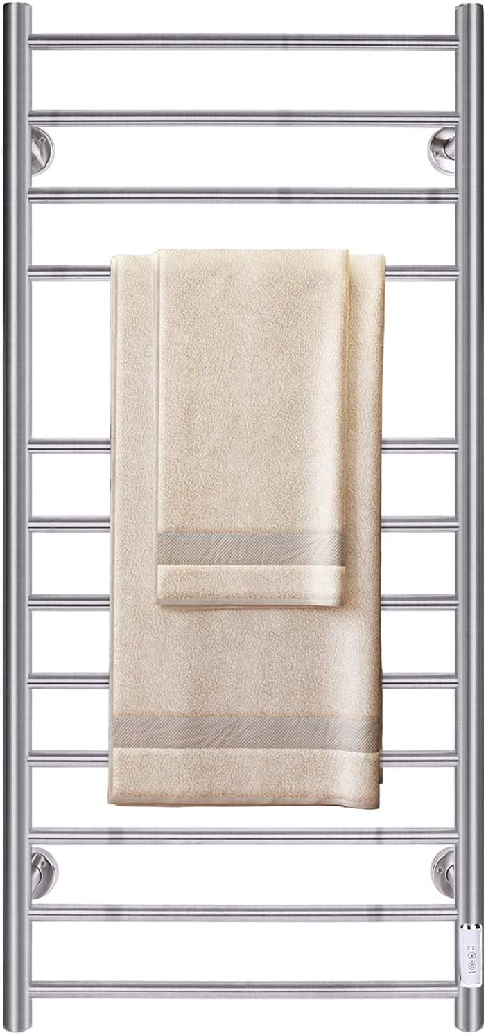 Amazon.com: bbee.tech Heated Towel Rack, Towel Warmer with Timer, Wall ...