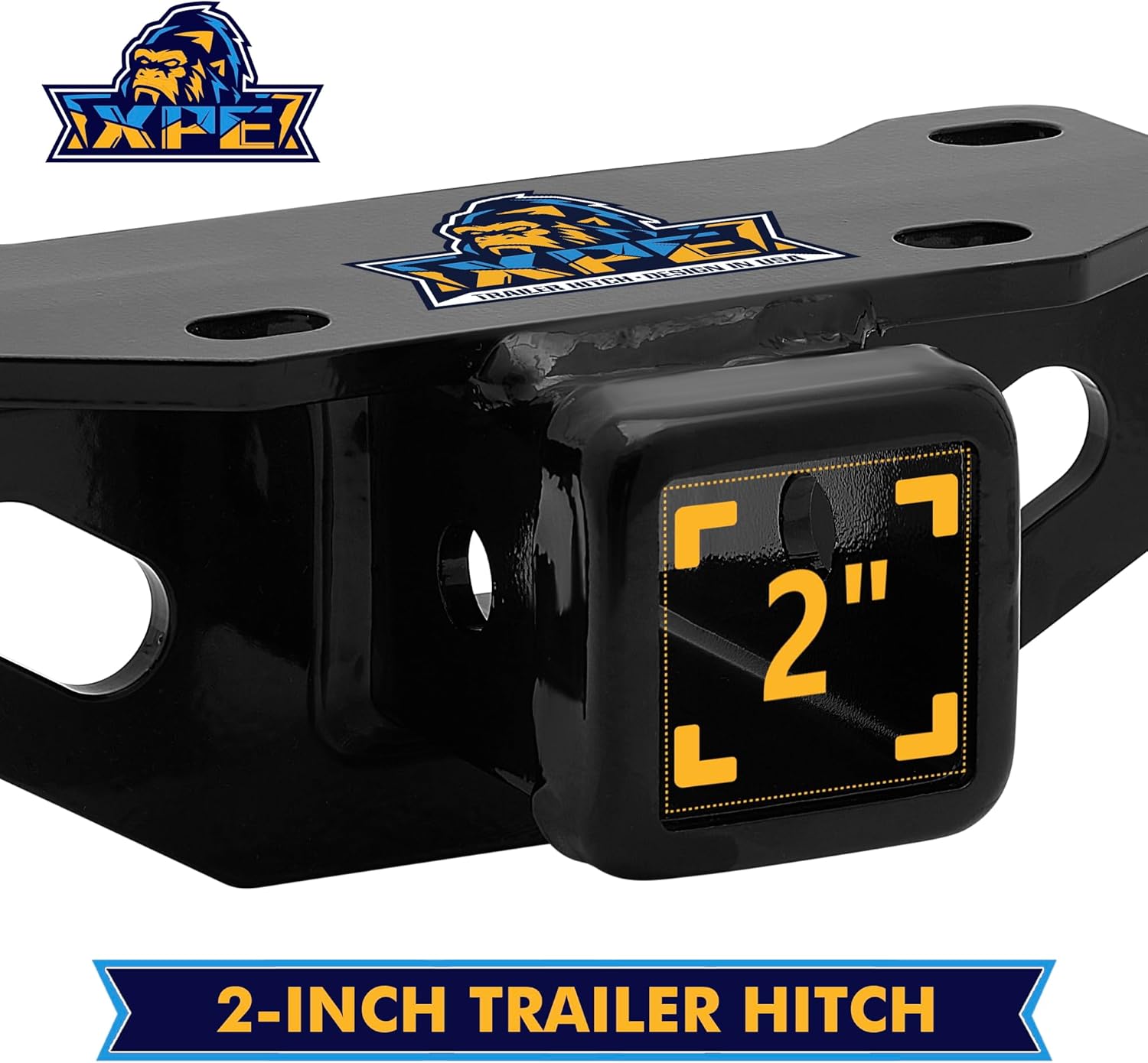 Trailer Hitch for Lexus GX460(2010-2023),Class 3 Hitch Receiver, 2-inch Tow Hitch, Anti-Rust Gloss Black Powder Coat T01