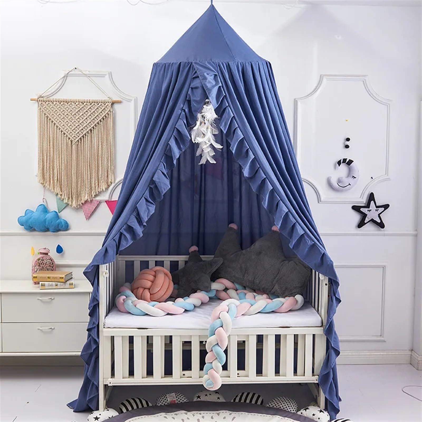 Biancheria da letto for bambini sospesa Tende for letto a cupola Tende a baldacchino Zanzariera Copriletto Tende for bambini che leggono Giocando Decorazioni for la casa(Pink)