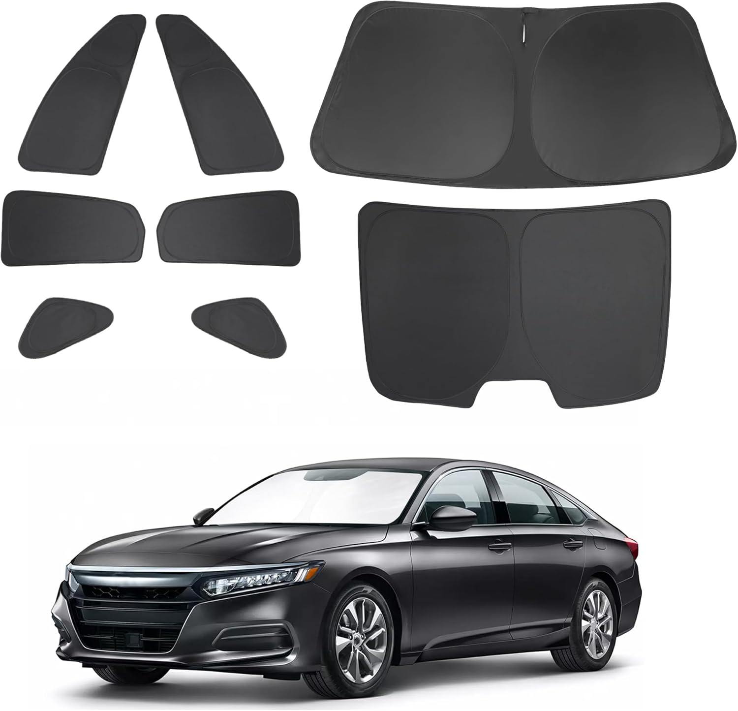 TINGLU Window Shades for Honda Accord Sedan 2018-2022 Accessories Car Side Full Windows Rear Windshield Sun Shade Sun UV Rays & Privacy Protection for Camping 8PCS