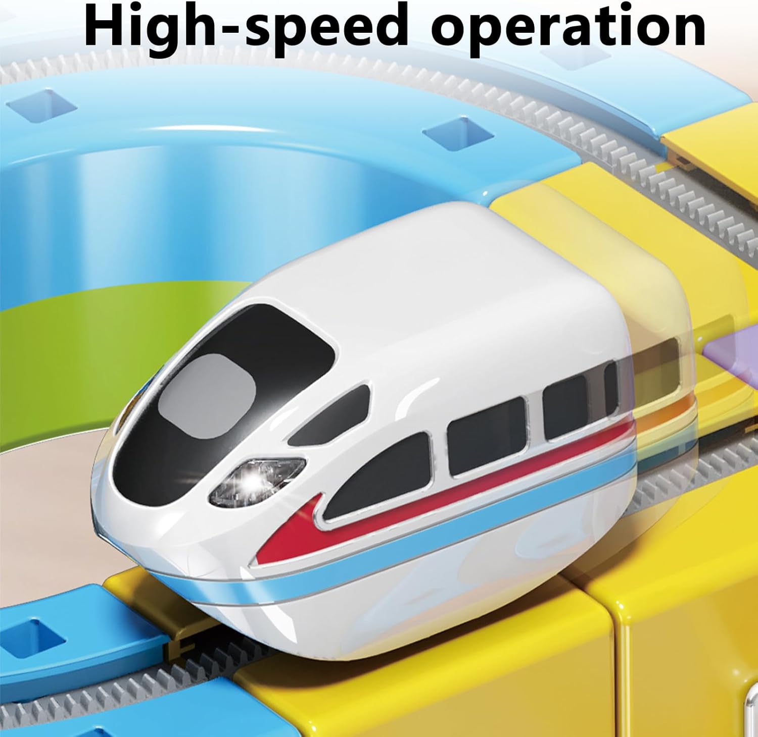 51-123 Parts Magnetic Electric Train Circuit, Gravity Defying Motorized Train, Flexible Circuit and Motorized Car, STEM Building Games, Electric Train for Children 3+ Years (81 Pcs)