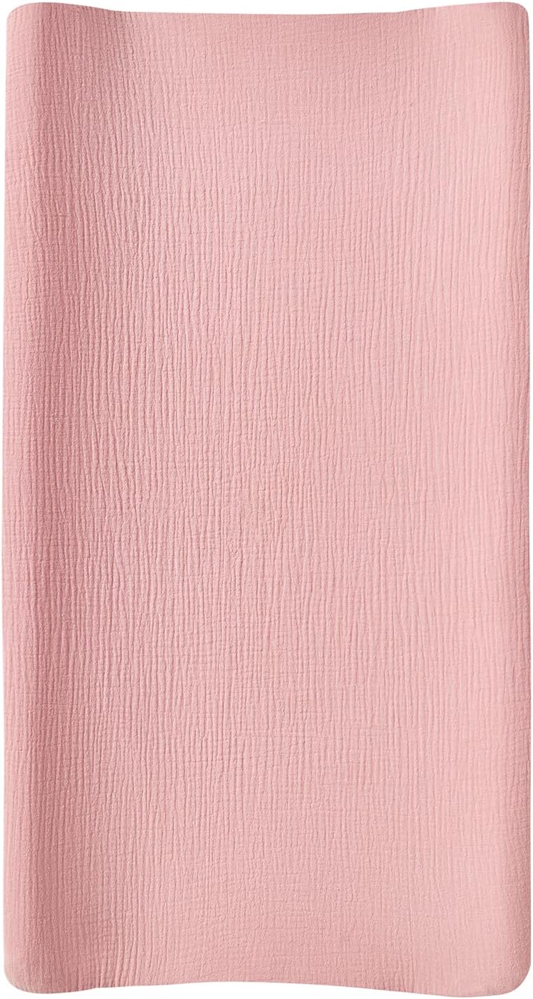 Muslin Changing Pad Cover,Ultra Soft Breathable Diaper Changing Table Cover for Baby Boys Girls,Neutral Fitted Changing Pad Sheets