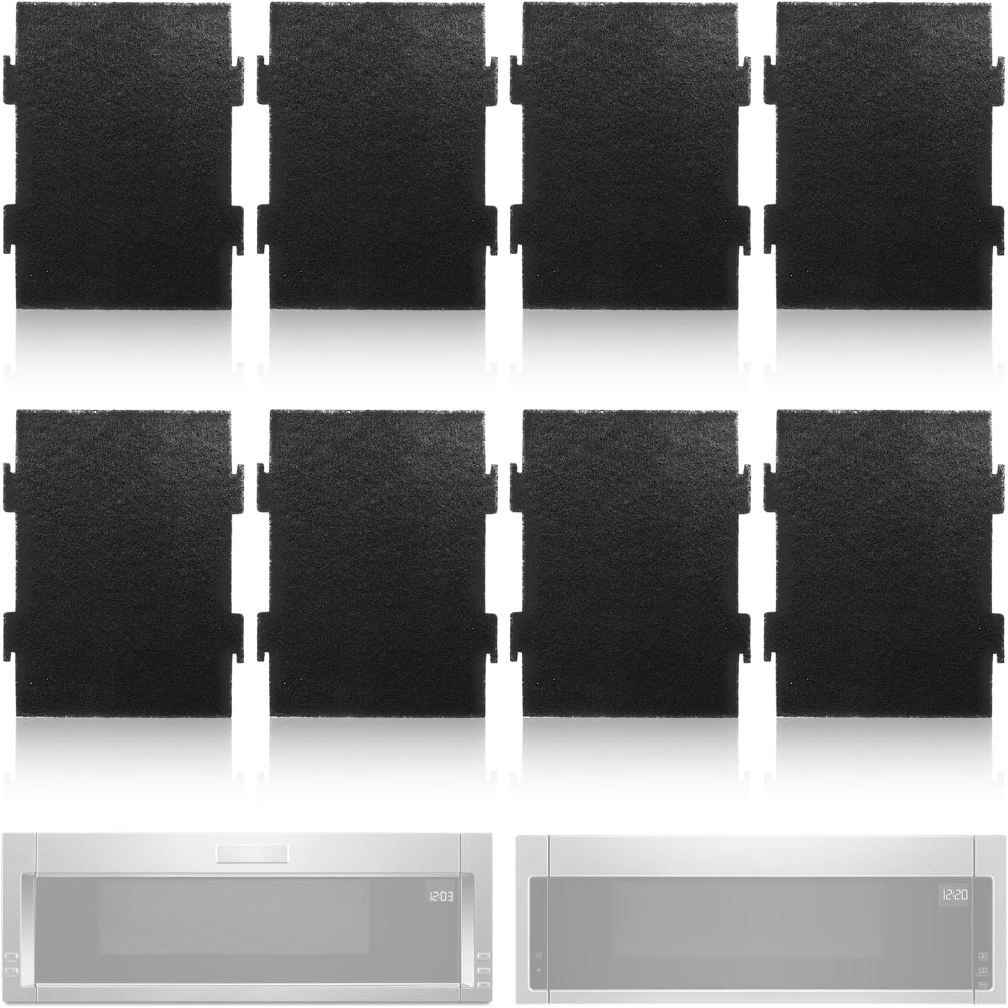 8PCS WML55011HS Replacement Microwave Charcoal Filters