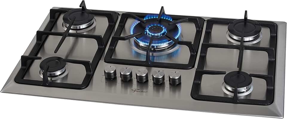 FISCHER COOKTOP GÁS 5 BOCAS TC INFINITY MESA INOX BIVOLT 23678-54121
