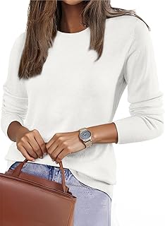 EVALESS Women's Long Sleeve Crewneck Sweater