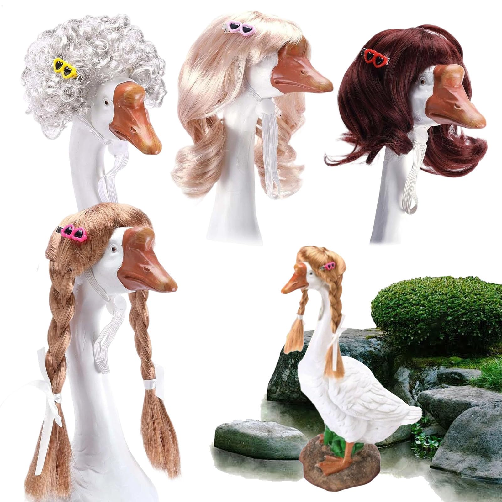 Disfraz para gansos de jardín: viste de alegría tu porche con este set de 4 piezas