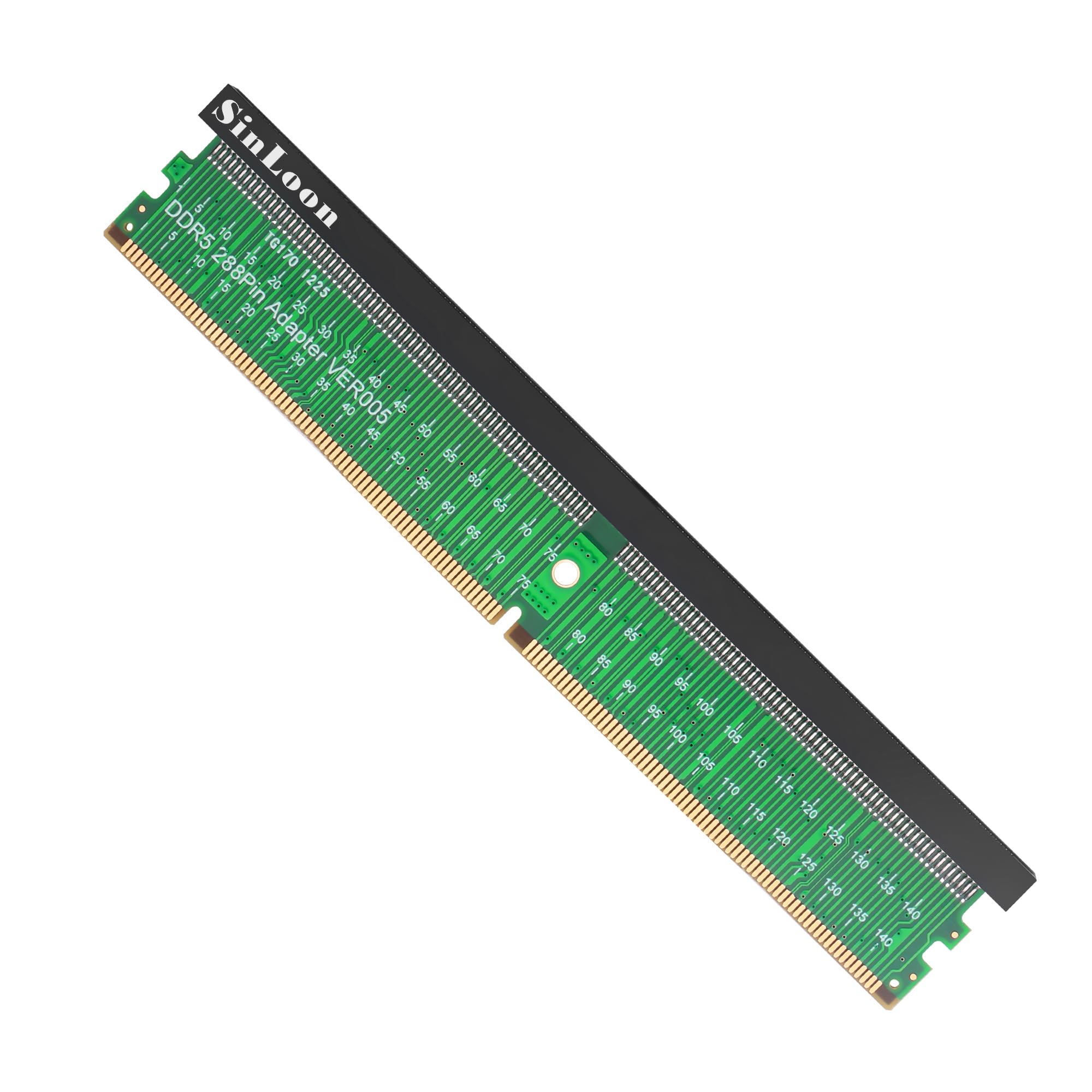 SinLoon DDR5 UDIMM 288Pin Adapter Riser Card DDR5 Memory Module Test Protective Card for Desktop PC Motherboard