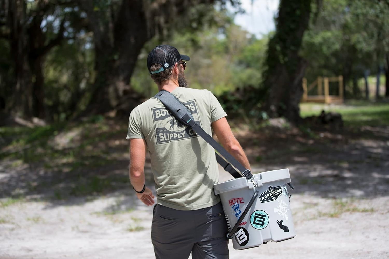 Bote Kula Cooler Strong Travel Carry Sling Strap for Compatible Hard Gatorshell KULA Products Lightweight Removable Travel Attachment Option for Compatible Coolers in Classic Black